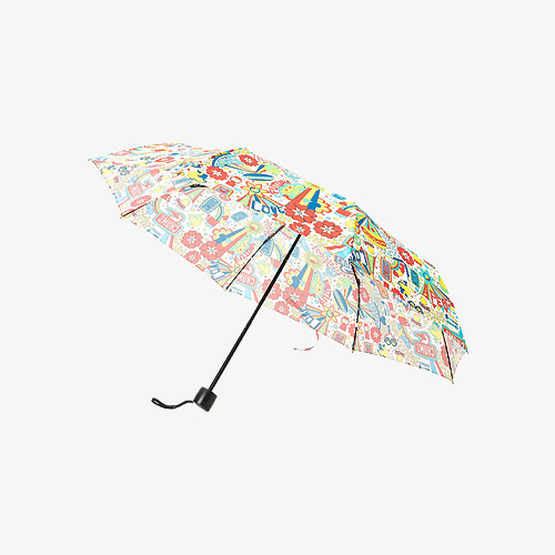 첨스 부비 폴더블 우산 히피